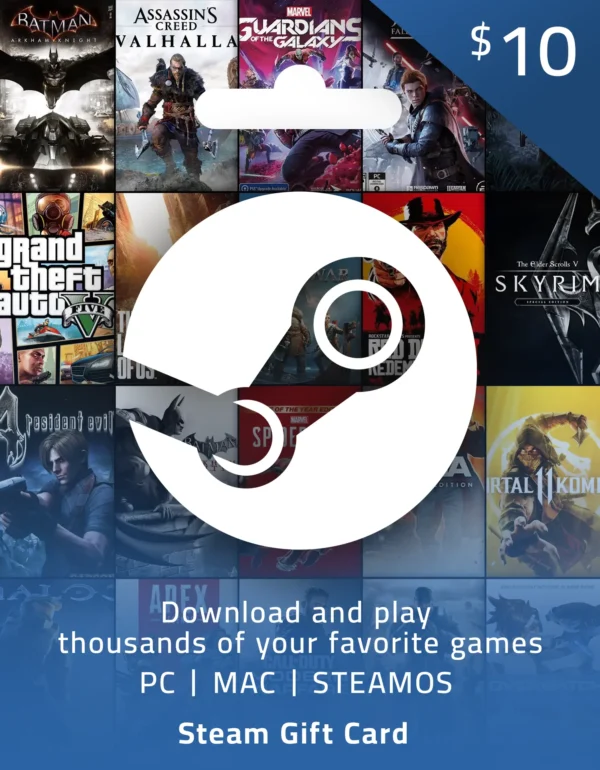 20 (1) Steam Gift Card $10